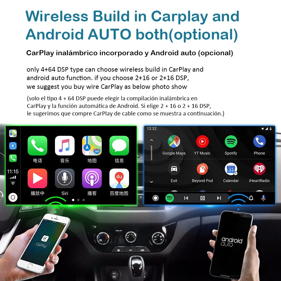 Top 1280*720P Android 9.0 Carplay 4G 64G Auto GPS Radio for Ford Focus Exi AT 2004-2011 Navigation IPS Screen Receiver No DVD Player 4