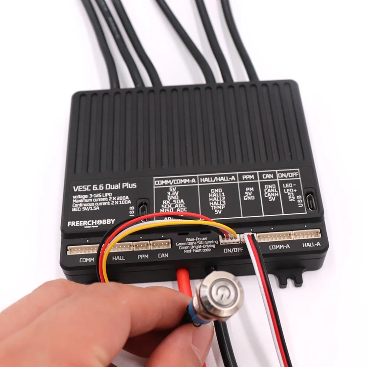 Freerchobby 12S 200A High Current ESC based on VESC 6 Waterproof Good Heat Dissipation Motor Speed Controller