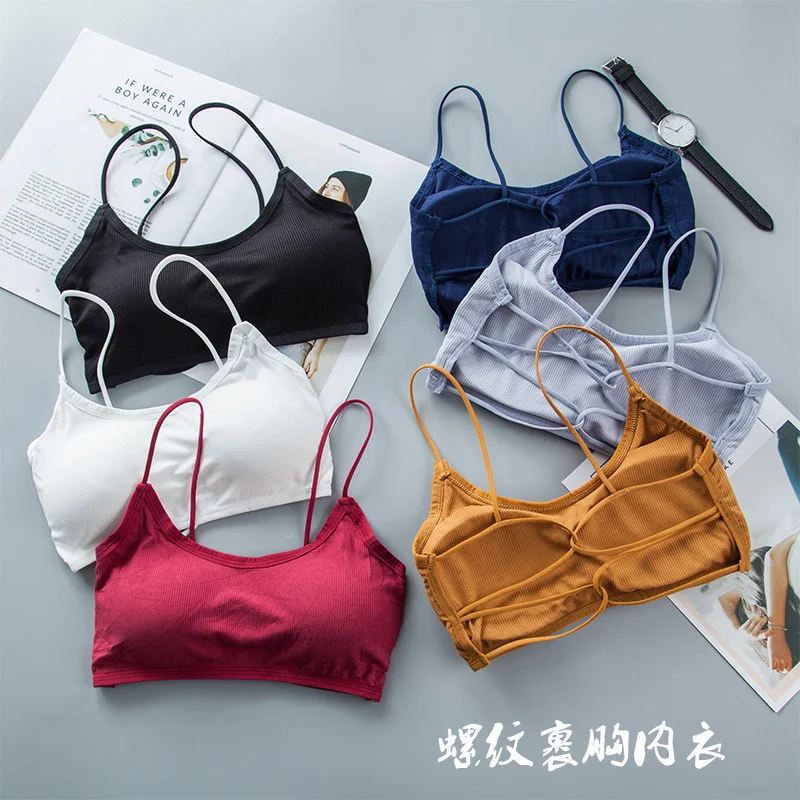 3D Sexy Lingerie Seamless Sport Bra U Type Top Bra Push Up Bralette Brassiere Women Underwear ice silk wrapped chest vest top