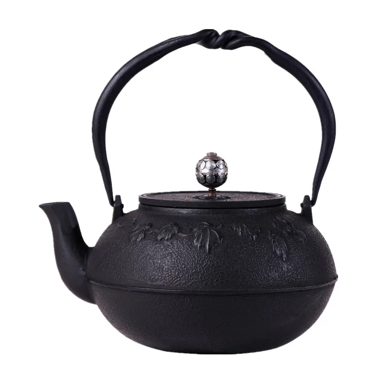 

2017 Cast Iron Cane Vine Tea Pot No Coating Japanese Kung Fu Tea Set Handmade Japan Modern Kettle Pot With Filter 1200CC