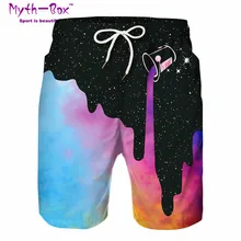 Летние мужские пляжные шорты для водных видов спорта, плавательные штаны, Звездный 3D принт, шорты для серфинга, мужские свободные шорты с карманами для серфинга, плавки, купальник
