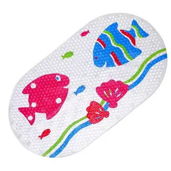 

Baby Bathtub Bath Mat Non Slip for Tub Kids Anti Bacterial,Phthalate Free,Latex and Machine Washable Cartoon Pattern Mats Materi