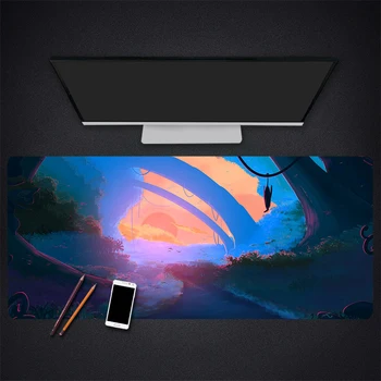 

Extra Large Nature Mouse Pad Gaming Waterproof Mousepad Non-slip Rubber Desk Mat with Locking Edge Computer Keyboard Pad