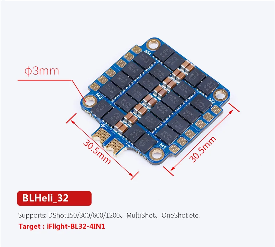 IFlight sucex 50A 4в1 бесщеточный ESC BLheli_32 2-6S электронный регулятор скорости Телеметрия DShot1200 для RC FPV гоночный Дрон