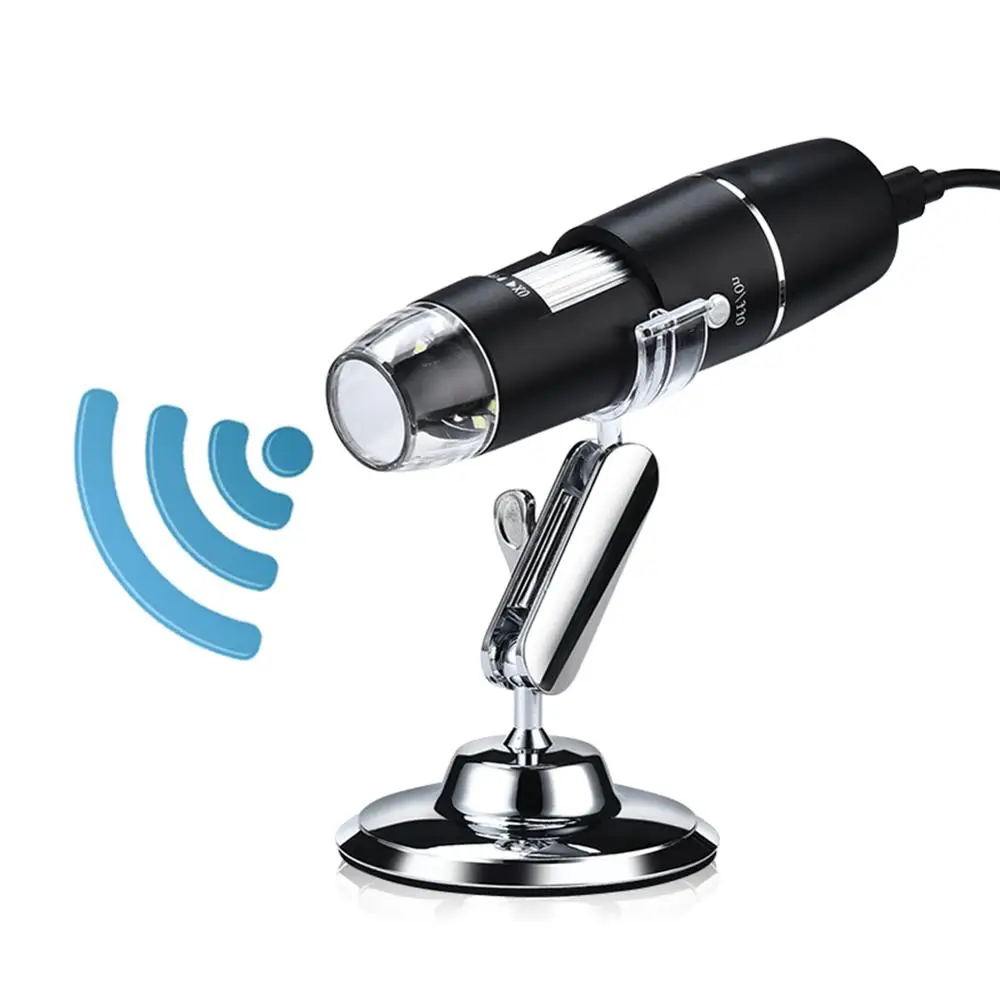 USB Microscope Camera 50X to 1000X Digital Microscope USB 8 LED Light for iPhone Android Wireless WiFi Handheld Zoom Magnification Magnifier 