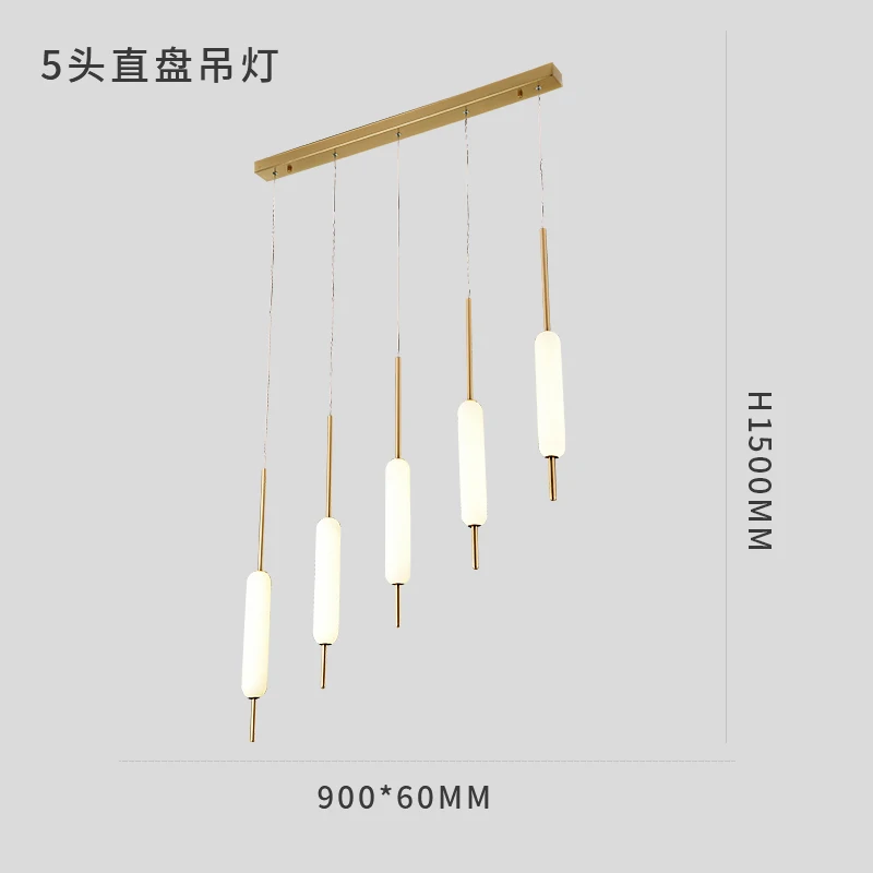 Современные минималистичные дизайнерские люстры для гостиной, для учебы, спальни, светильники, Скандинавские модели, гостиничный бар, стеклянный подвесной светильник - Цвет корпуса: 5 heads