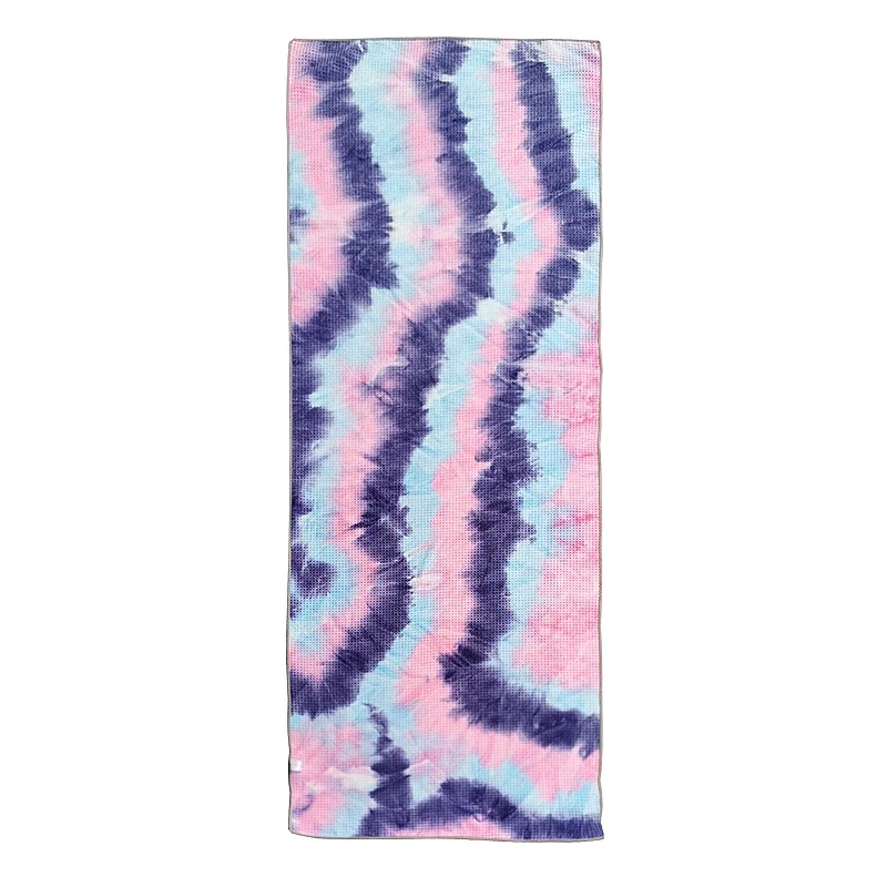 Oyoo одеяло для йоги с принтом Tie-dye, впитывающее пот, профессиональное одеяло для занятий йогой, закрывающее кожу, не откидывающееся, красочный Мат для йоги, полотенце - Цвет: Фиолетовый