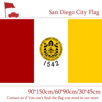 

10PCS Flag San Diego City Flag * Flag 3x5ft Custom 30*45cm Car Flag / Home Decoration for Event / Office Outlast Polyester