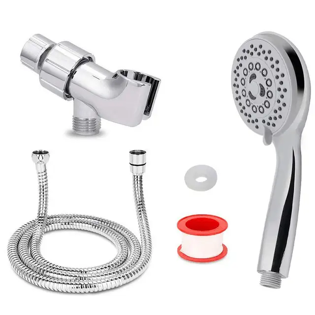 Handheld Shower Head With Hose 5 Spray Settings High Pressure