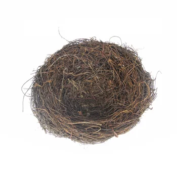 

Country Style Simulation Twig Bird Nest Handmade Easter Rattan Nest Creative Decoration for Home Garden (10cm)