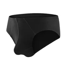 Men's Briefs Mid-Waist Modal Style Pocket Solid Color Underpants Male Underwear Sissy Lingerie Men Bikini Bottom Tight T Pant