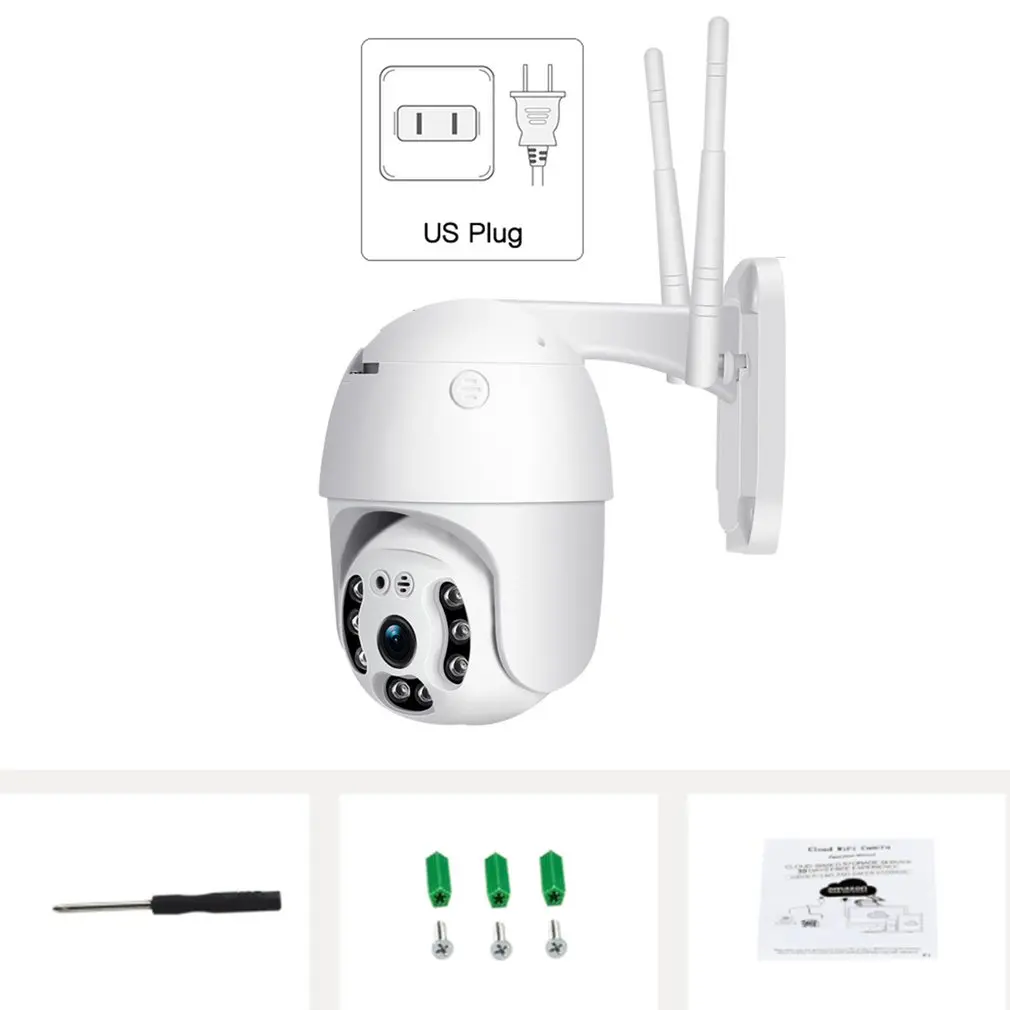 

1080P Outdoor Speed Dome Wifi Camera IP 2MP H.265 Audio PTZ Wireless Camera Ai Cloud-SD Slot ONVIF Surveillance IP Camera