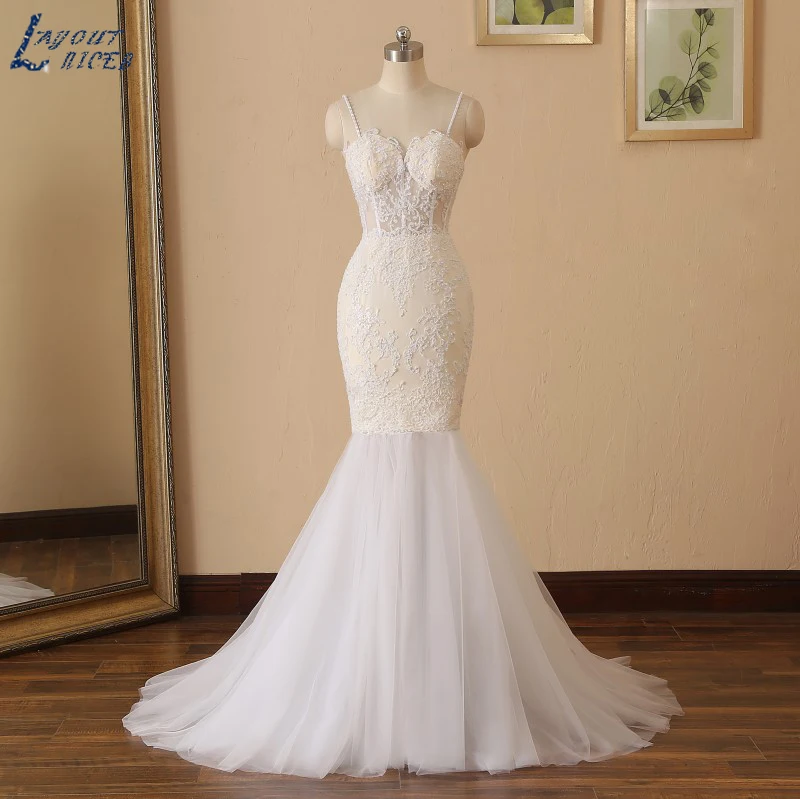 YQS016 Vestido De Noiva Русалка съемное свадебное платье сексуальное с открытой спиной очаровательное свадебное платье