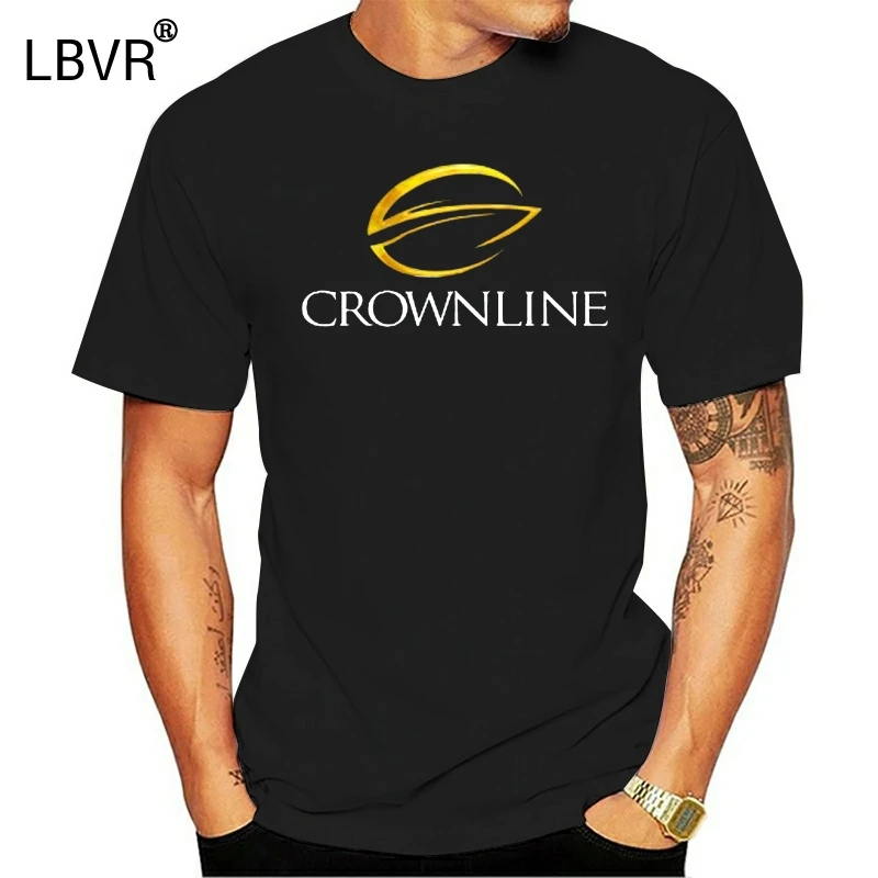 Мужская черная футболка с логотипом Crownline Boats размеры S M L XL новинка топы в стиле