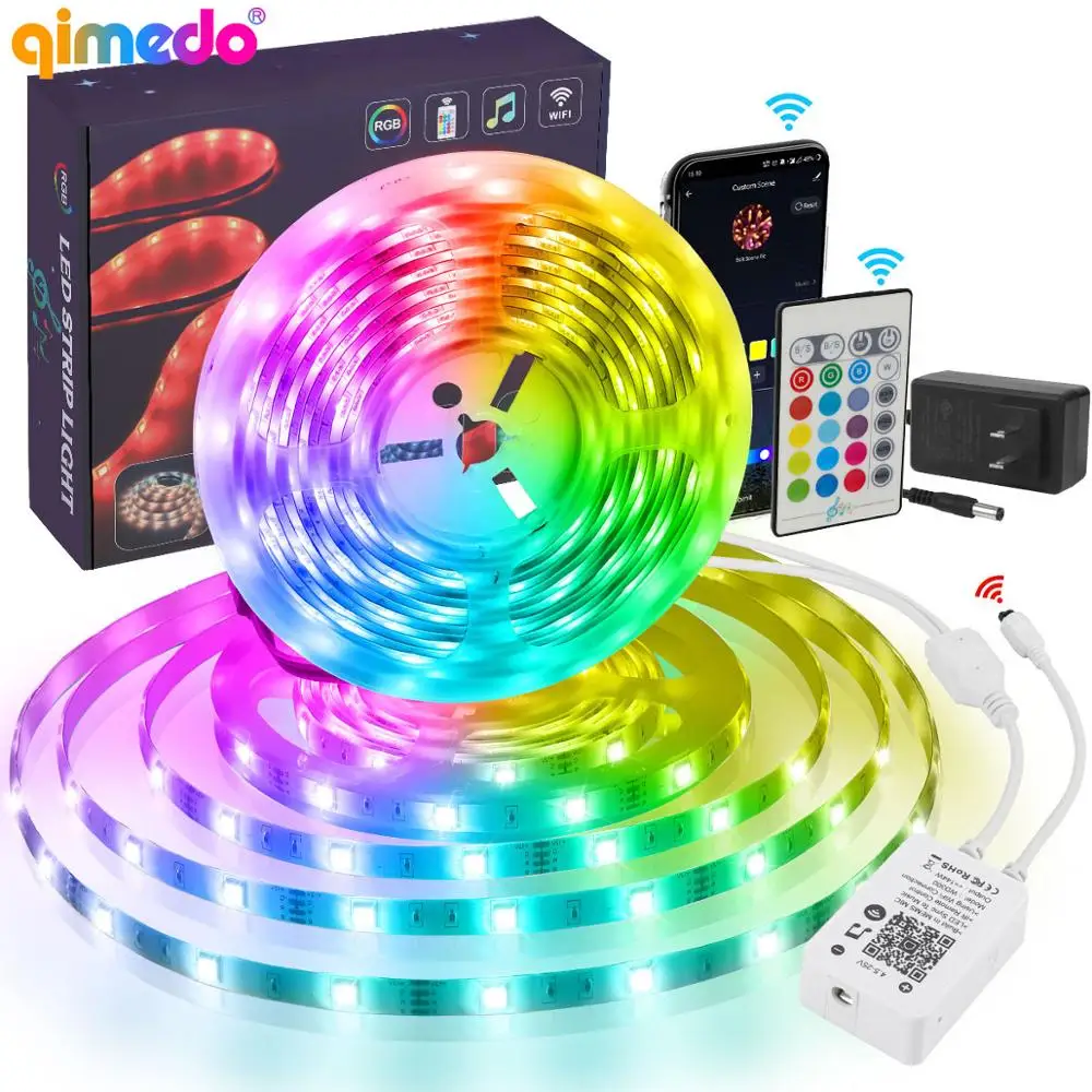 Умная Светодиодная лента Tuya водонепроницаемая RGB 5050 3 контроллера Fita WiFi изменение