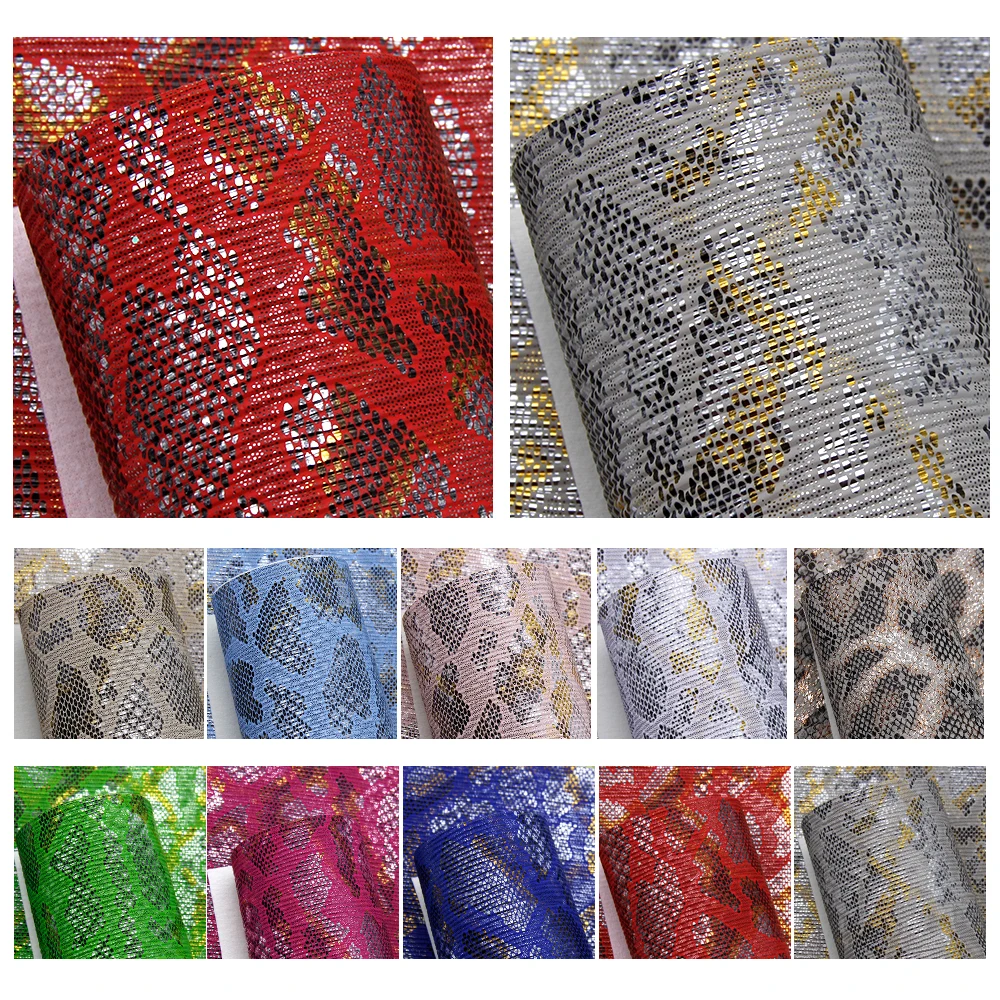 20*34 см змеиные узоры Bump текстура синтетическая кожа, материалы для ручных поделок для изготовления сумочки серьги, 1Yc8096