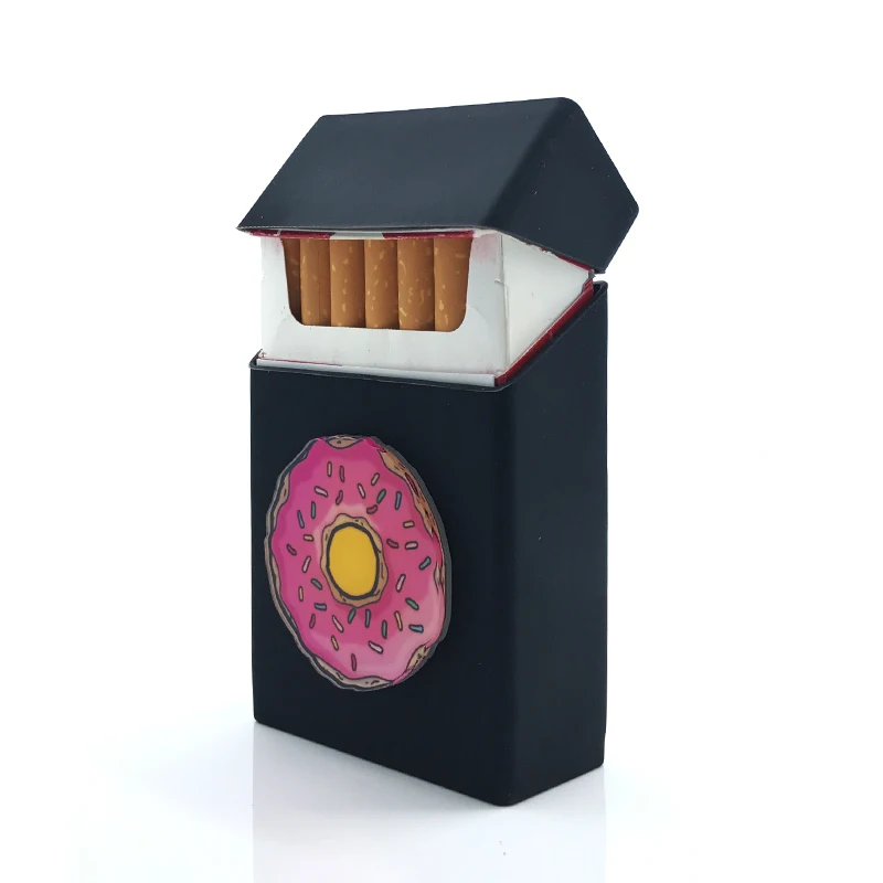 Эксклюзивный силиконовый чехол для сигарет с 3D значком, чехол для сигарет, аксессуары для курения, 20 портсигар, держатель для сигарет, коробка для табака - Цвет: 33
