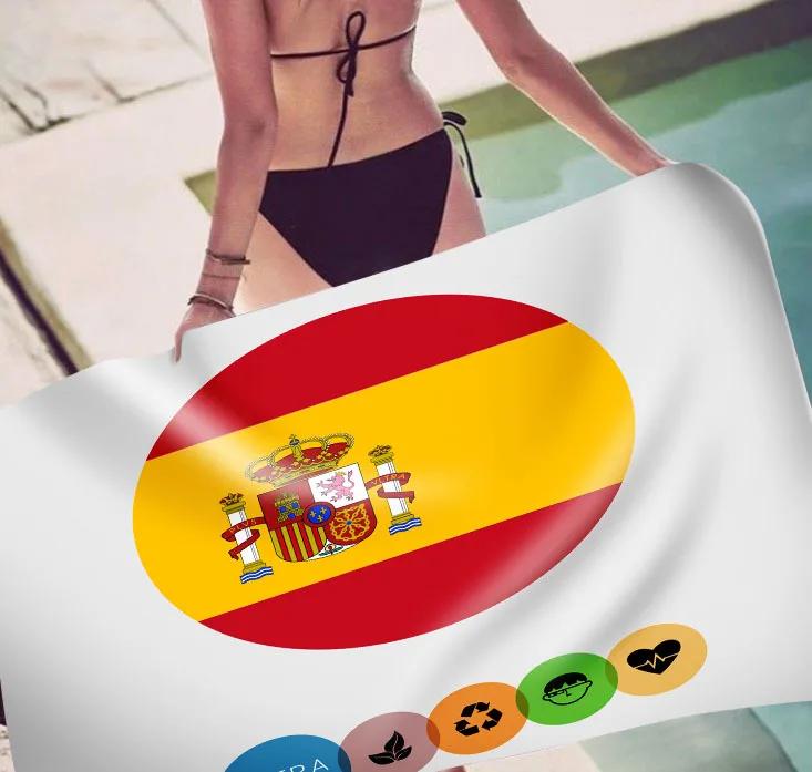 

New Style Europe And America Superfine Fibre Rectangular All States National Flag 3D Digital Printing Seaside Pool Beach Towel