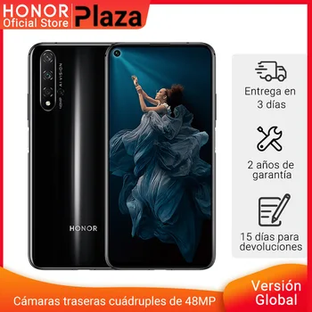 Перейти на Алиэкспресс и купить Глобальная версия Honor 20 смартфон 6 ГБ 128 ГБ Kirin 980 6,26 ''48MP четыре камеры сотовый телефон Googling play SuperCharge NFC
