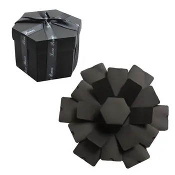 

Hexagon Big Surprise Explosion Box Blooming Scrapbook Photo Album Valentine Gift