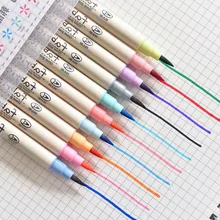 10 шт. красочные акварельные Мягкие кисти ручка аниме набор ручек для рисования Каллиграфия Живопись художественные маркеры школьные принадлежности для художников
