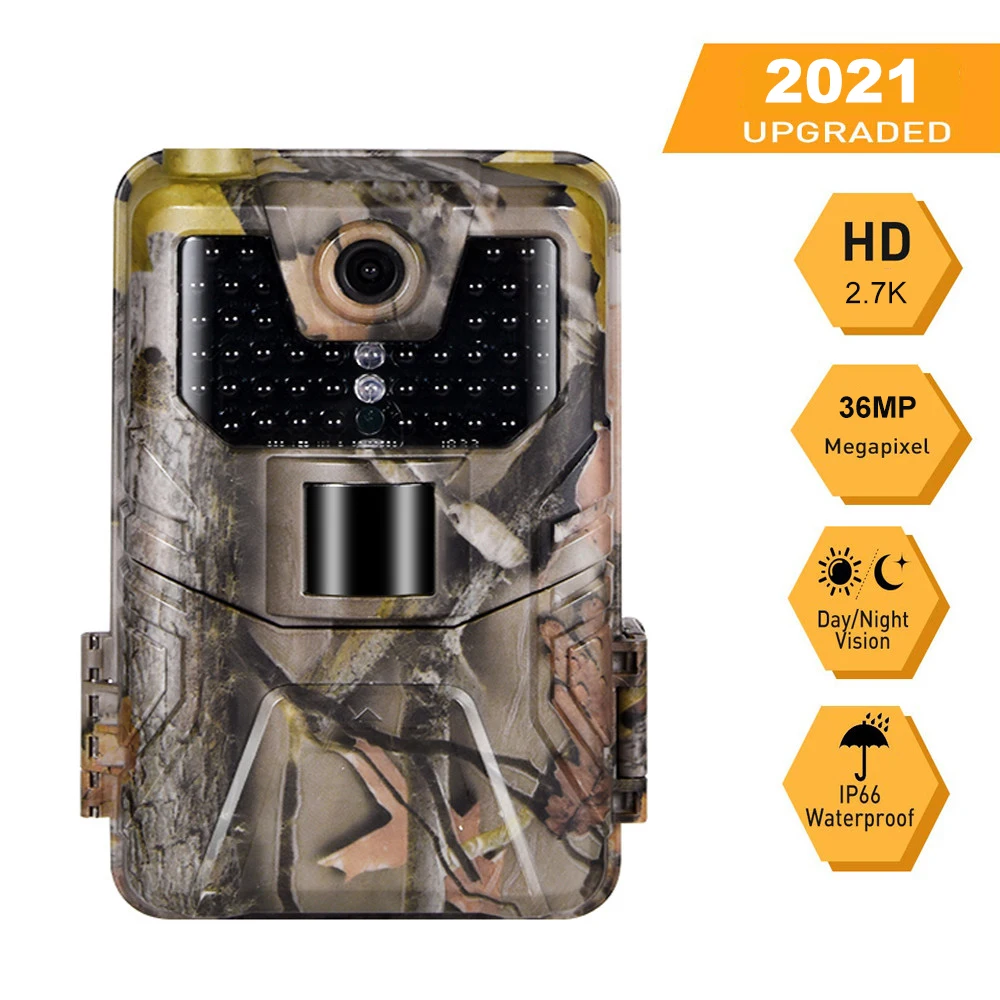 36MP 2.7K Trail Camera 940nm Low Glow Infrared Night Vision Photo Trap Hunting Cameras Wireless Cam HC900A Wildlife Surveillance hunting trail camera trail camera