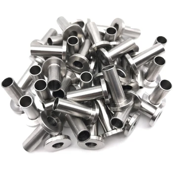 

New Stainless Steel Protector Sleeves For 1/8 Inch Cable Railing, Wood Posts, Diy Balustrade T316 Marine Grade 55 Pack