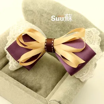 

Princess sweet lolita hairpin Korean headband leather band women butterfly knot hair rope mix and match diamond hairpin a0136