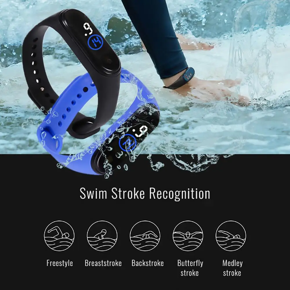 

LED Electronic Watches Luminous Sensor Waterproof Smart Sports Watch For Men And Women Fashion And Casual Trend Digital gif