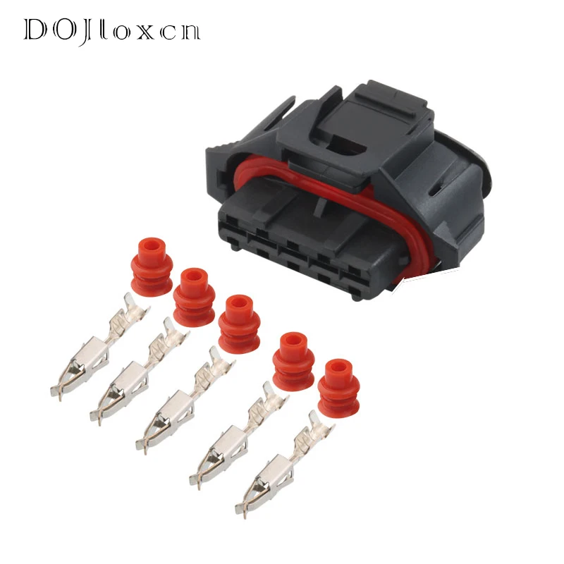 15102050Sets5PinAutomotiveWaterproofFemaleBlackConnector