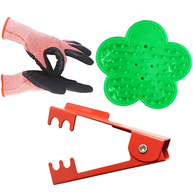 3 Pcs Rose Leaf Thorn Stripper Kit Rose Thorn Stripper Remover and Gloves