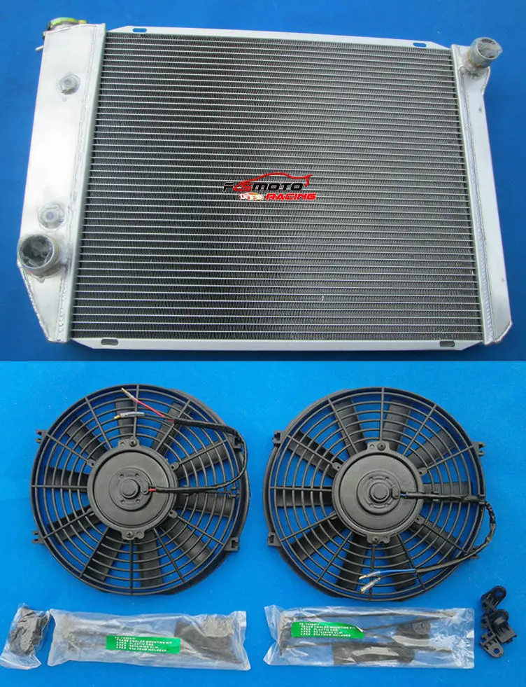 Aluminum Universal Radiator + Fan Cooling For Ford Falcon XA/XB/XC/XD