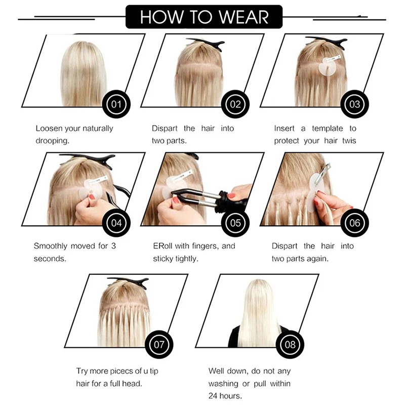 High Quality Chineae Deep Wave I Tip Micro links Hair Extensions Afro Kinky Straight Human Hair 100% Raw Virgin For Women