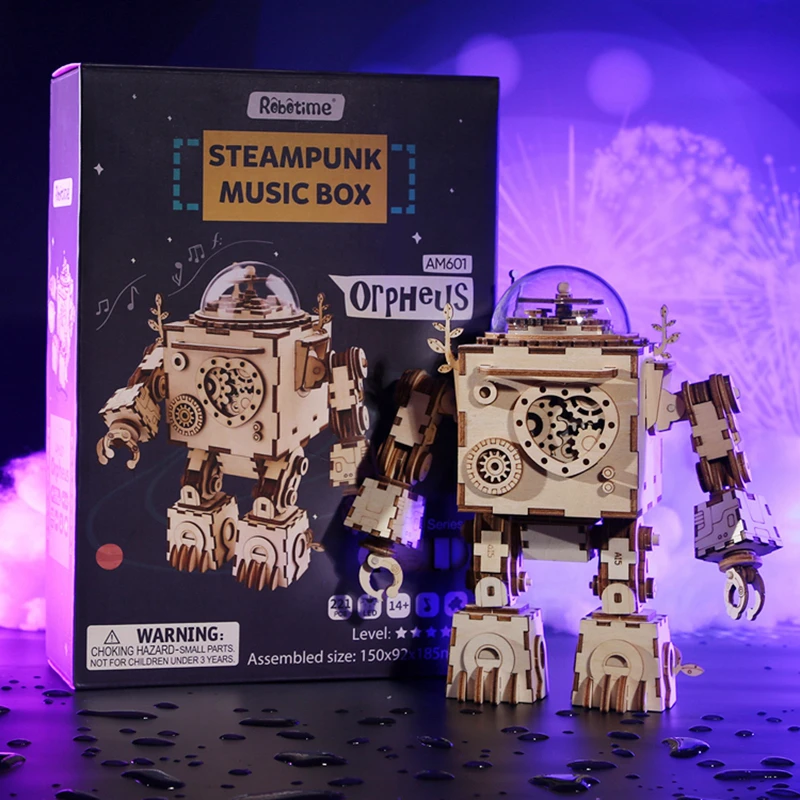 Robotime 5 видов вентилятор вращающийся Деревянный DIY стимпанк модель строительные