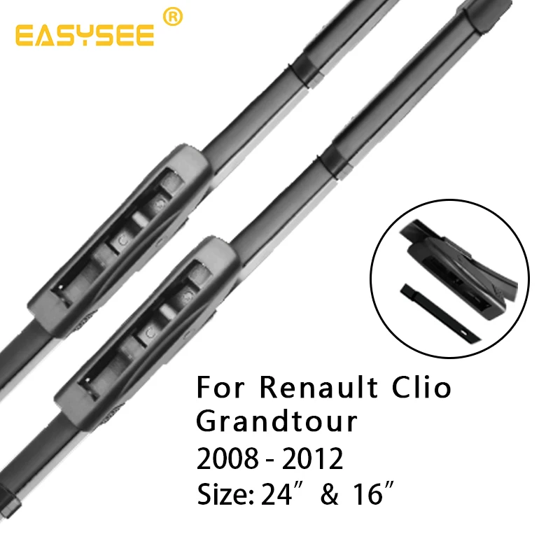 Wiper Blades for Renault Clio Grandtour III / IV 24&quot&amp16&quot Bayonet Arms 2008 2009 2010 2011 2012 2013 2014 2015 2016 2017 2018 |