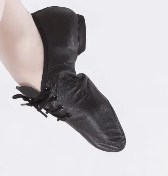 Обувь для джазовых танцев из натуральной кожи на шнуровке для мужчин и женщин и мальчиков; мягкие балетки для йоги и хип-хопа; Танцевальные Кроссовки; обувь для упражнений; цвет коричневый, белый