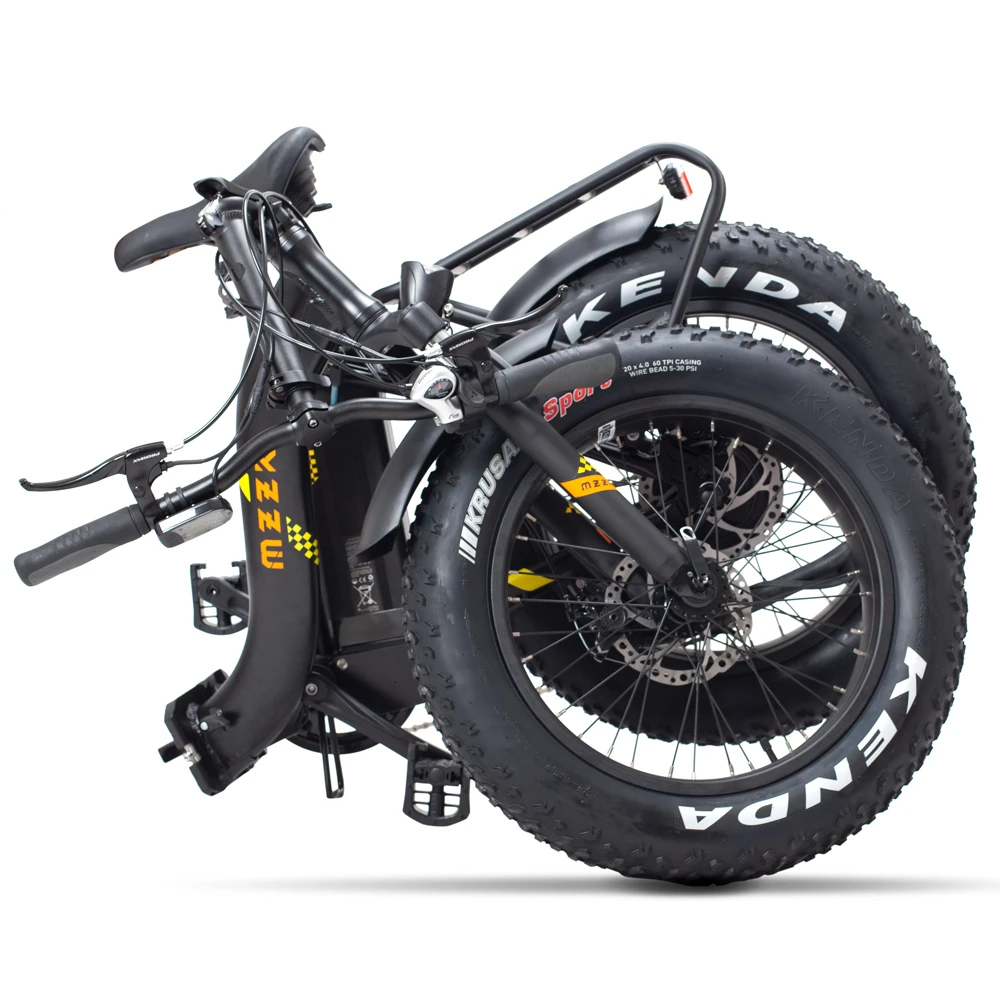 20 Inch Bicycle Electric Ebike 4.0 Fat Snow Tyres Beach 48 V Electric Bike Folding Electric Bike 500w Snow Off Road Tyre Width
