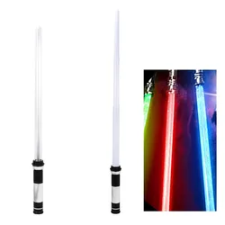 Sabre de luz indução cor mudando retrátil combinação laser led brilho vara piscando espada luz sabre luz vara