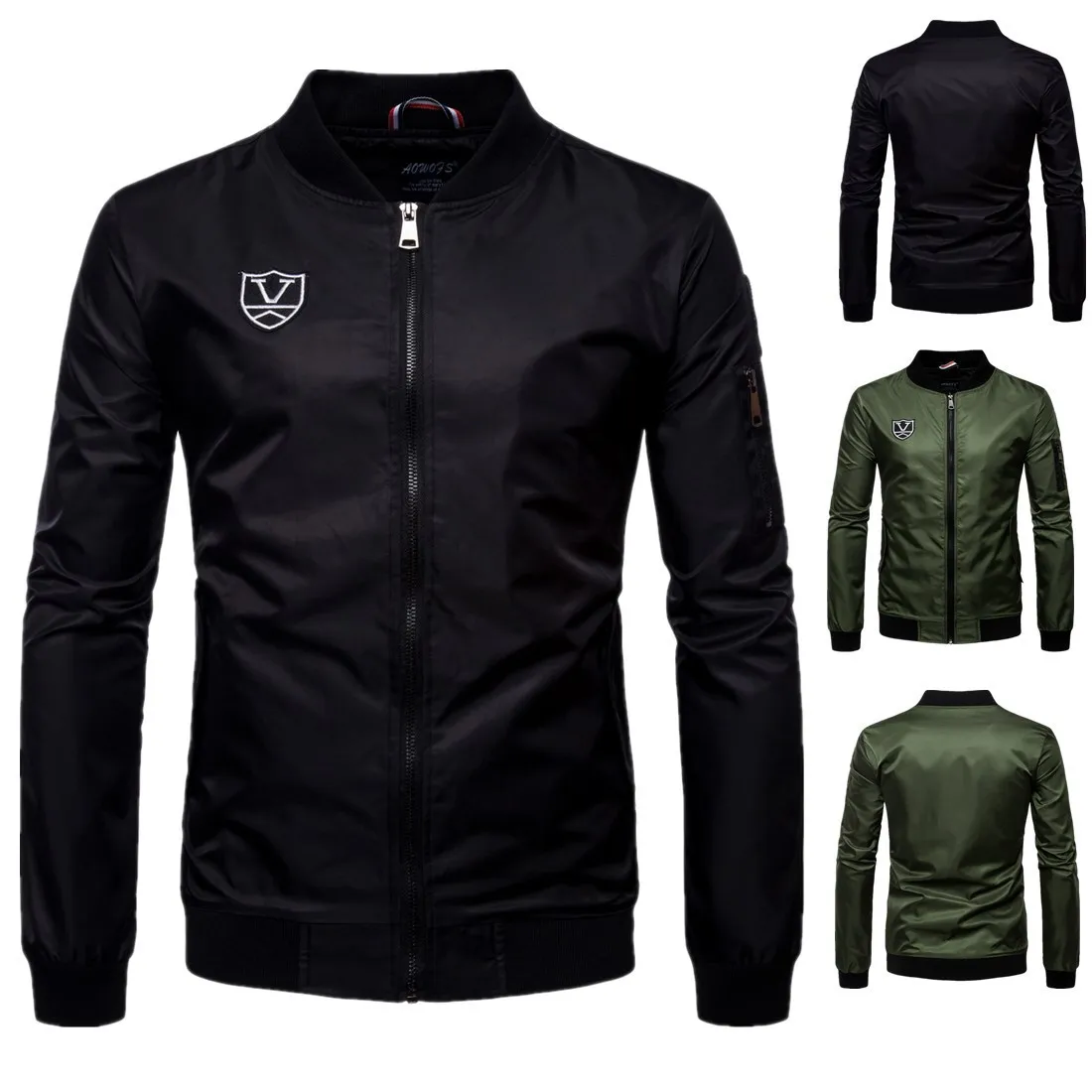 

[Code] European Export Europe New Style Spring Clothing Stand Collar Men Flight Jacket Waterproof Jacket Coat Y986