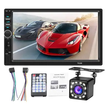 

2 Din Car Radio 7 inch Touch Screen MP5 Multimidio Player 7018B Stereo FM Bluetooth Support Mirror Link & Reverse Camera U Disk