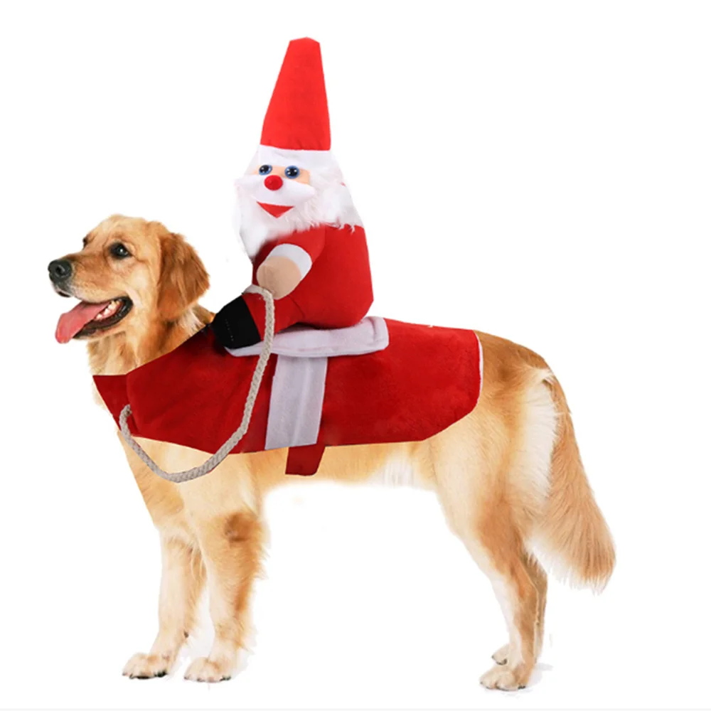 

Pet Dog Cat Christmas Costumes Funny Santa Claus Costume For Dogs Cats Transformed Coat Clothes Chihuahua Pug Yorkshire Clothing