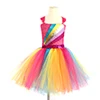 Jojo Siwa Inspired Girls Tutu Dress with Deluxe Bow Sparkly Rainbow Girls Princess Dress Kids Birthday Party Halloween Clothes (30)