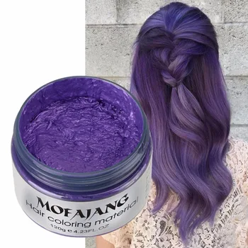 

Mud Color Hair Wax Disposable Hair Waxing Pomade DIY Hair Color Pastel Grey Purple Hair Wax: