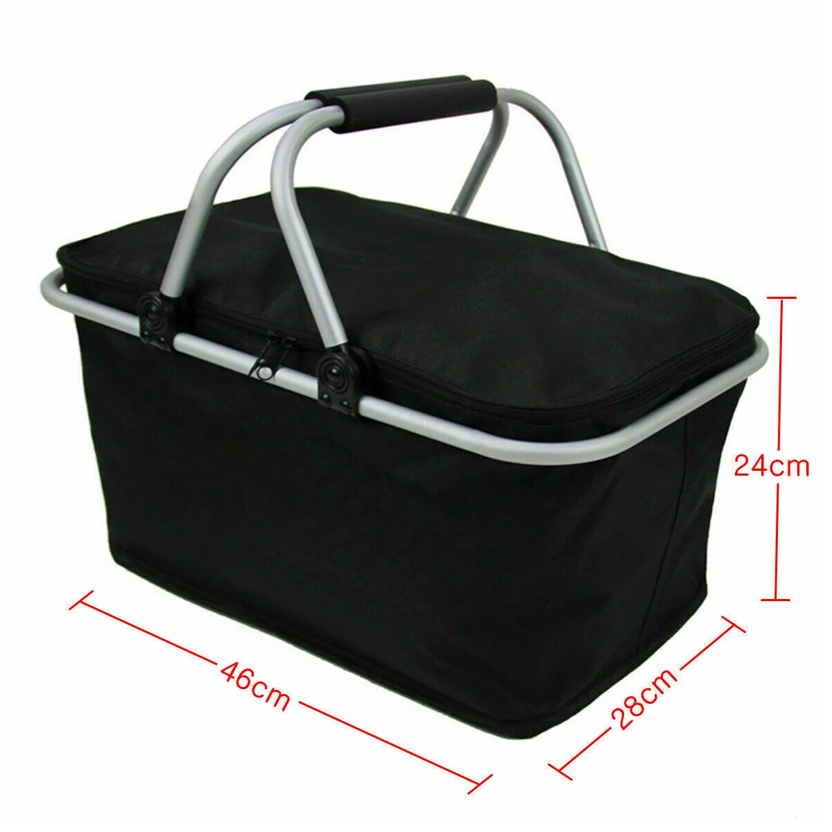 Cesta de Armazenamento Bolsas de Piquenique ao ar Dobrável Piquenique Acampamento Isolado Cooler Fresco Bolsa Caixa Livre 46cm x 28cm 24cm 2 acampamento isolado cooler fresco cesta de armazenamento