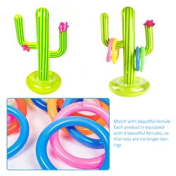 Outdoor Swimming Pool accessories Inflatable Cactus Ring Toss Game Set Floating Pool Toys Beach Party Supplies Party Bar Travel