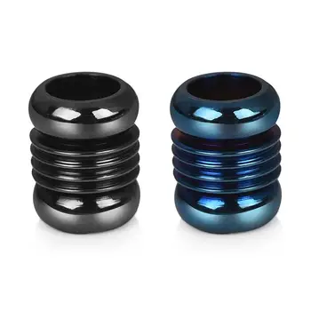 

5pcs 7mm Cylinder Spacer Beads Stainless Steel European Beads DIY Bracelet Makings Black Blue Jewelry Handmade Component Craft