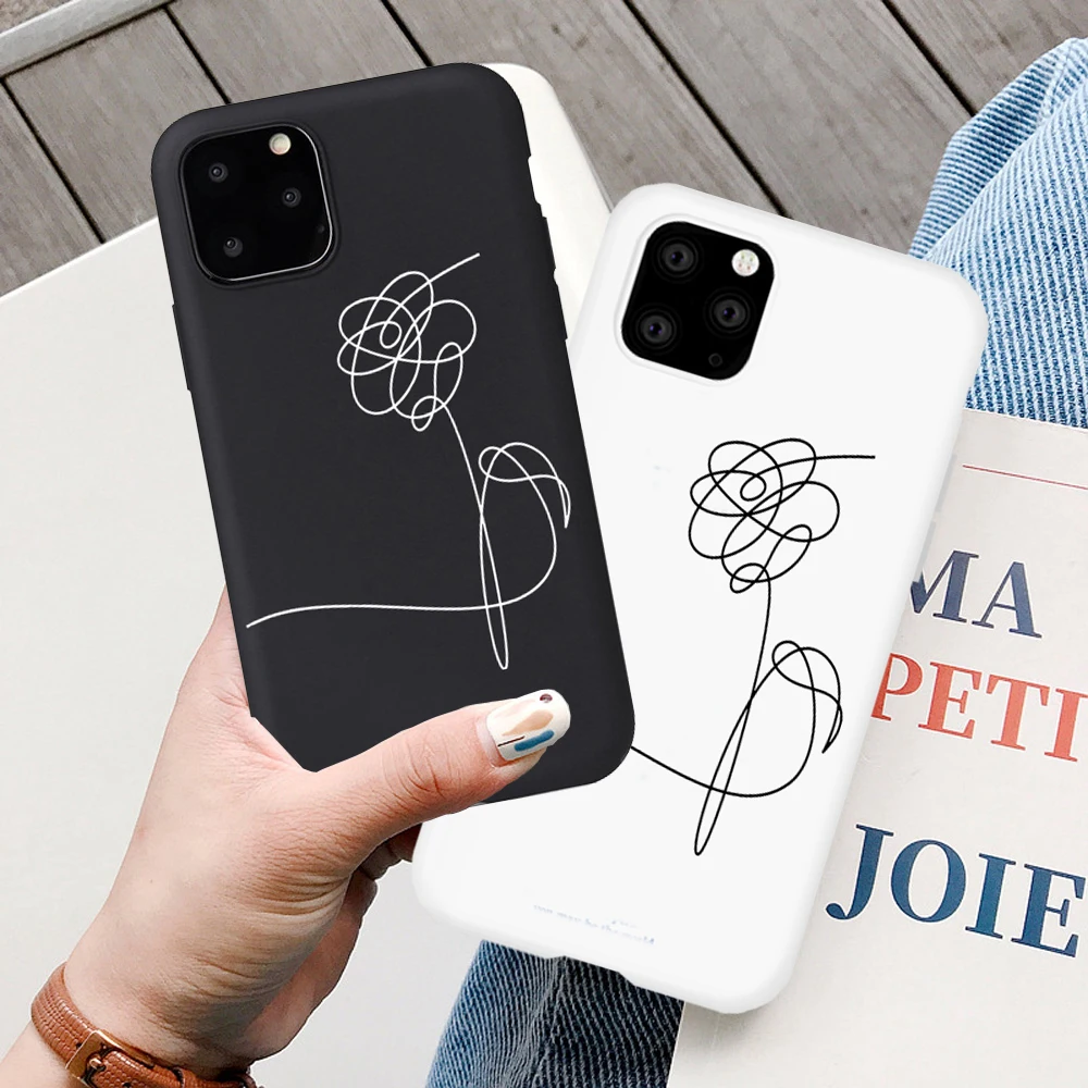 Чехол для телефона Pretty Love Yourself с цветком iPhone 7 11 Pro XS MAX XR X 6s 8 Plus силиконовая Мягкая