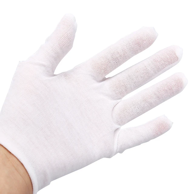 Blanc doux coton doublure extensible bijoux de monnaie argent gants  d'inspection Pour la cérémonie de conduite - Chine Gants non jetables et  gants de travail prix