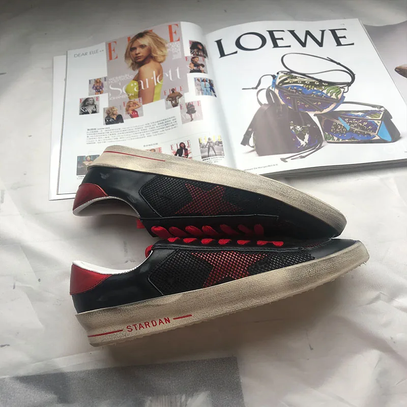 

New Independent Brand Majx spell color, dirty shoes tattered net, tattered style, men and women of the same style