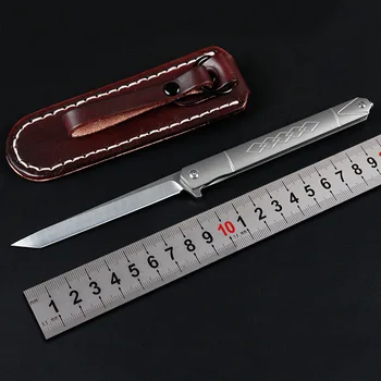

Mackwalker D2 Blade Titanium Handle Pocket Knives Outdoor Survival Tactical Hunting Knife Camping Portable Mini EDC Tool